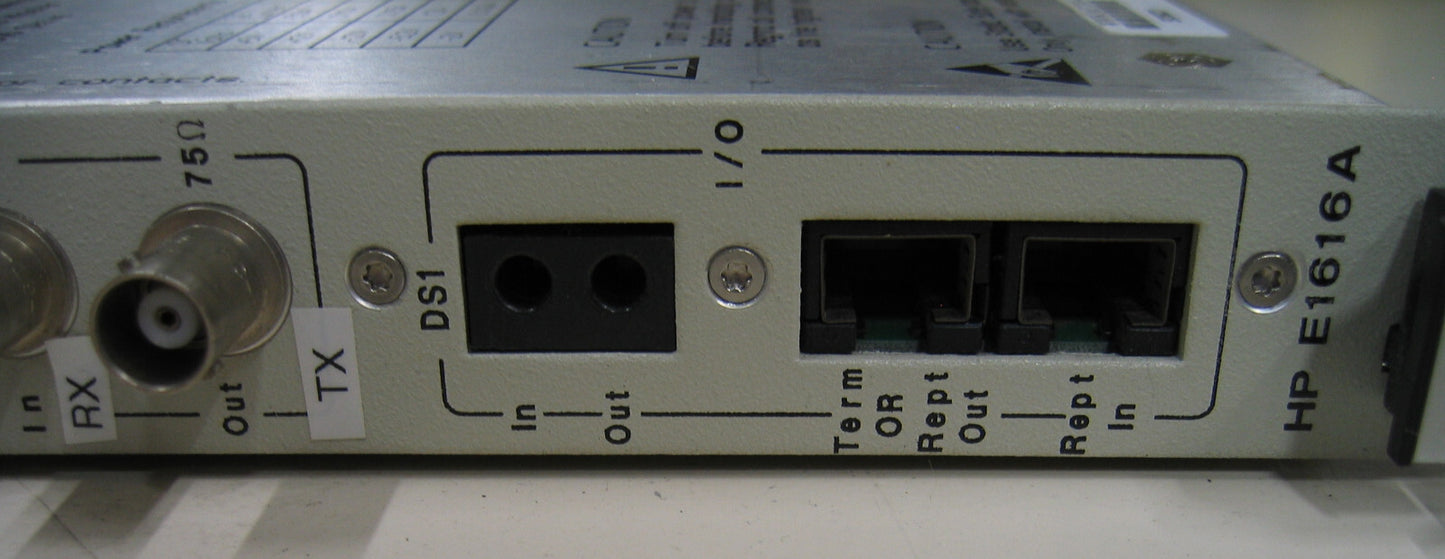 HP AGILENT E1616A 155 MB/S OPTICAL LINE INTERFACE HP75000 WITH MANUAL